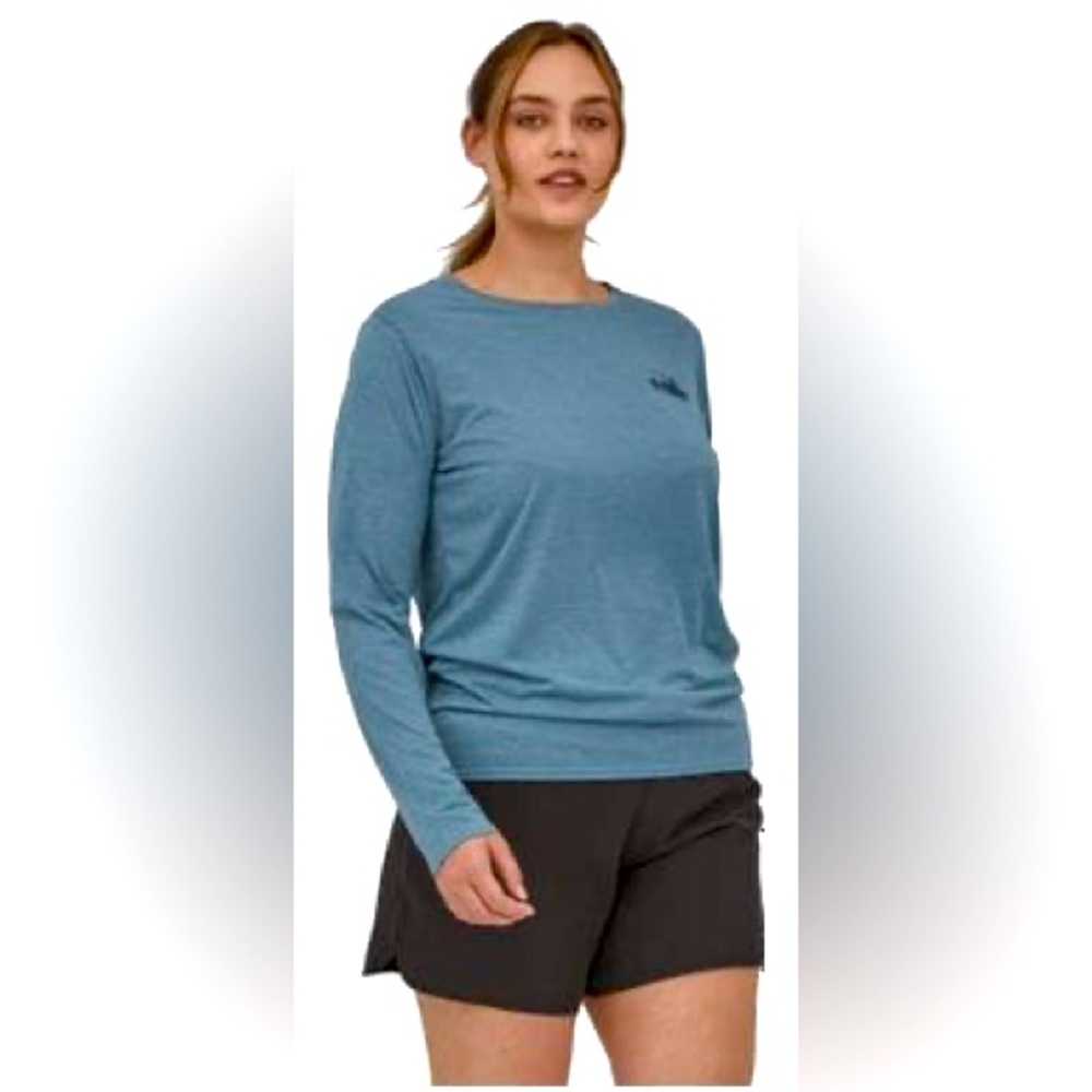 Patagonia Cap Cool Daily Blue Long Sleeve Technical T-Shirt size xs
